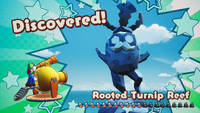 The Rooted-Turnip Reef in Mario & Luigi: Brothership, resembling a Grampy Turnip.