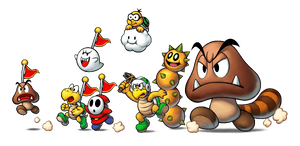 Artwork of a group of Bowser's minions, in Mario & Luigi: Superstar Saga + Bowser's Minions