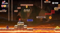 Screenshot of Fire Mountain Plus level 3-6+ from the Nintendo Switch version of Mario vs. Donkey Kong