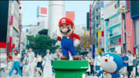 Mario's appearance during the Closing Ceremonies and Shinzo Abe in his Mario outfit.