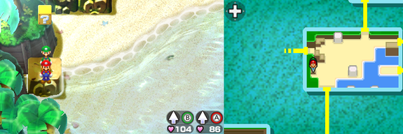 Block 21 in Plack Beach of Mario & Luigi: Bowser's Inside Story + Bowser Jr.'s Journey.