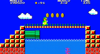 Screenshot of World 3-2 from Super Mario Bros. Special.