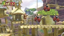 A Hanging TNT in Donkey Kong Country: Tropical Freeze