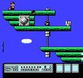 Screenshot of a diagonal cannon in World 2-Airship of Super Mario Bros. 3