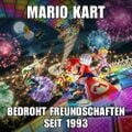 Image macro featuring key art for Mario Kart 8 Deluxe, originally posted on the official German Mario Kart Facebook page