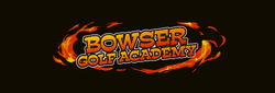 Sign for Bowser Golf Academy in Mario Golf: Super Rush