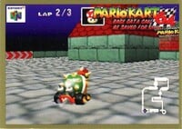 One of the Mario Kart 64 Collectible Trading Cards.