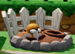 Mushroom Hill Goal-line decoration