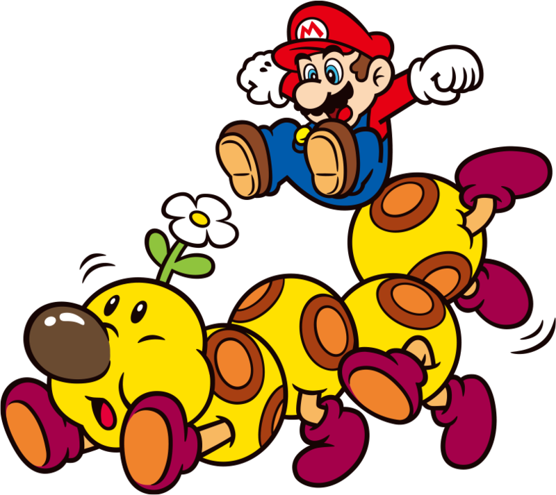 File:Mario Wiggler 2D Artwork.png - Super Mario Wiki, the Mario ...