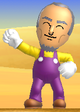 The Mii costume of Wario used for Player 3 in New Super Mario Bros. Mii. Identical to the costume used in New Super Mario Bros. U.