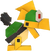 An origami Mechakoopa from Paper Mario: The Origami King.