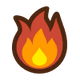 Small icon for the Burn status condition in Paper Mario: The Thousand-Year Door (Nintendo Switch)