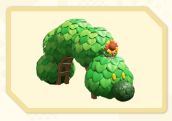 Menu icon of the Tranquil Bloom (Wiggler Topiary) decoration in Super Mario Bros. Wonder – Nintendo Switch 2 Edition + Meetup in Bellabel Park.