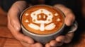 Promotional photo for the game featuring latte art depicting a Wonder Flower, from Nintendo Japan's Instagram account during holiday 2023