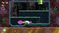 The second 10-flower coin in the The Anglefish Trial: Ready, Aim, Fly! level in Super Mario Bros. Wonder
