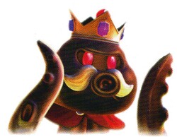 Artwork of Black King Kaliente from Super Mario Galaxy.