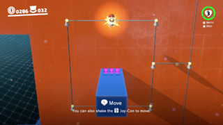 On a side route in the secret room containing the "Push-Block Peril" Power Moon.