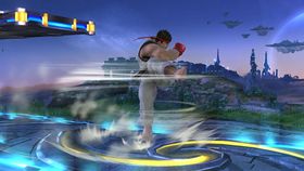 Ryu's Tatsumaki Senpukyaku in Super Smash Bros. for Wii U