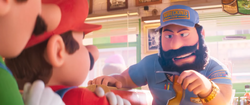 Screenshot of Foreman Spike from The Super Mario Bros. Movie