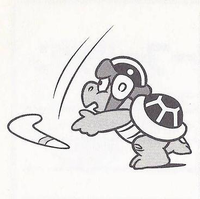 A Boomerang Bro from Super Mario Bros. 3.