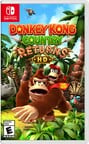North American box art for Donkey Kong Country Returns HD, as localized for the United States and Latin America, featuring the Entertainment Software Rating Board age rating in the Spanish language.