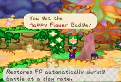 Obtaining the Happy Flower badge in Flower Fields