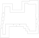 Map of GBA Bowser's Castle 3 from Mario Kart Tour