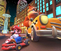 The icon of the Metal Mario Cup challenge from the New York Tour in Mario Kart Tour.