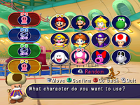 This is the character select screen from Mario Party 7.
