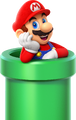 Mario in a Warp Pipe