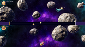 Mass Meteor Dodge the floating asteroids, and be the first to reach the finish line!