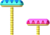 Sprites of Sinking and Rising Mushrooms from New Super Mario Bros. 2.