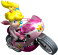 Princess Peach driving her Mach Bike
