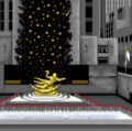 The Rockefeller Center in New York City, New York in the SNES version