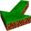 Model of a floating island from Super Mario 64.
