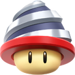 Artwork of the mushroom that provides the Drill Mario powerup