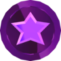 Rendered model of a Purple Coin in Super Mario Galaxy.