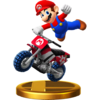 Mario + Standard Bike trophy from Super Smash Bros. for Wii U