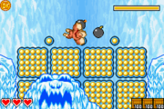 Boss level: Sassy Squatch's Lair The boss level of the Ice World, Sassy Squatch's Lair involves fighting a giant ice monster named Sassy Squatch.