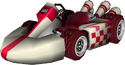 The model for Medium Female Mii's Standard Kart M from Mario Kart Wii