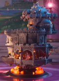 Bowser's miniature castle seen in The Super Mario Galaxy Movie