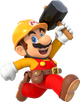 Artwork of Builder Mario in Super Mario Maker 2