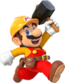 Artwork of Builder Mario in Super Mario Maker 2