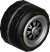 The StdWii_BlackSilver tires from Mario Kart Tour