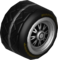 The StdWii_BlackSilver tires from Mario Kart Tour
