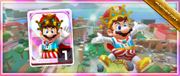 Mario (King) from the Spotlight Shop in the 2023 Anniversary Tour in Mario Kart Tour