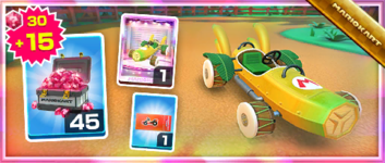The Banana Master Pack from the Jungle Tour in Mario Kart Tour