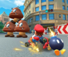 Thumbnail of the Lakitu Cup challenge from the 1st Anniversary Tour; a Goomba Takedown challenge set on Tokyo Blur (reused as the Mario Cup's bonus challenge in the Mario vs. Peach Tour)