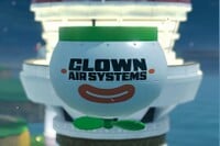 Clown Air Systems advert on a Koopa Clown Car in Mario Kart World