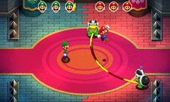 The Border Jump minigame in Mario & Luigi: Superstar Saga + Bowser's Minions.